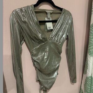 Silver Metallic Bodysuit